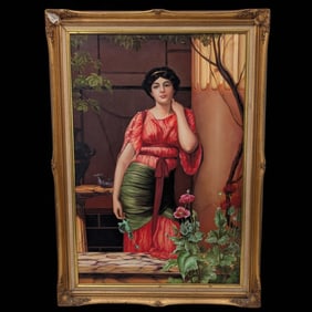 Large Beautiful "Nerissa" Giclee, After John William Godward (British, 1861-1922)