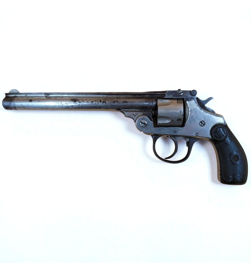 Iver Johnson Arms And Cycle Works Safety Automatic Double Action Top Break .32 Revolver: **DUE TO THIS LOT BEING CLASSED AS A FIREARM IT MUST BE PAID VIA BANK WIRE TRANSFER OR CERTIFIED CHECK.** Iver Johnson Arms And Cycle Works Safety Automatic Double Action Top Break .32 Revolver. Measu