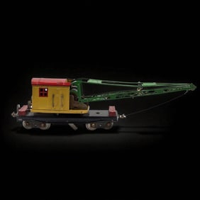 Vintage Lionel Pre-War Standard Gauge No. 219 Yellow And Red Crane Car