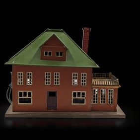 Vintage Lionel No. 191 O-Gauge Illuminated Tinplate Villa, Circa 1930s