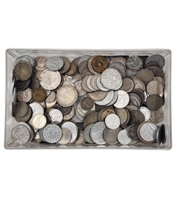 Large Grouping Of Antique And Vintage Silver Coins All Foreign Unresearched And Untested
