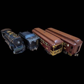 Vintage 1930-1932 Lionel 384E And 384T 4Pc Passenger Set