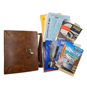 A Large Collection Of Model Train Catalogs Including AF, Ives, And Lionel In A Large Binder