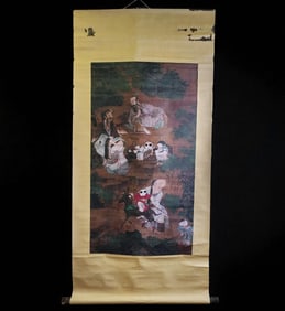 A Chinese Scroll Painting With Calligraphy And Seal Marks Age Unknown Attributed To Wang Wenwei
