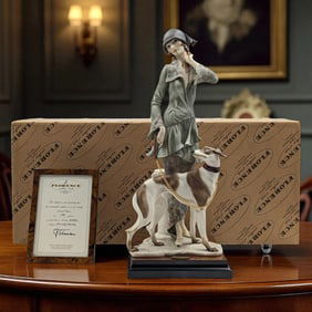 Large Giuseppe Armani Figurine: Limited Ed. 2350/5000 "Lady With Dog - Elegance" 195C In Box w/ COA