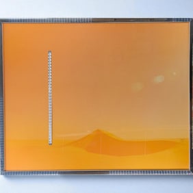 Signed German Artist Heinz Mack Limited Ed. 22/130 Abstract Mixed Media "Sahara Station Nr. 1"