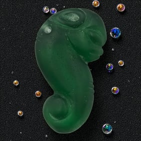 Chinese Hongshan Culture Carved Figural Pendant, Possibly Green Fluorite