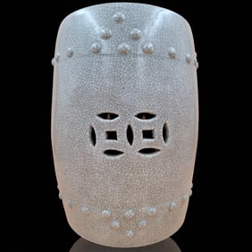 Chinese Crackle Glaze Porcelain Garden Seat