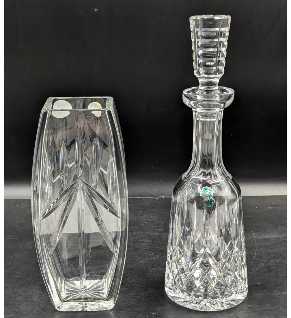 Vintage Waterford Crystal Vase And Decanter w/ Stopper (1 of 13)