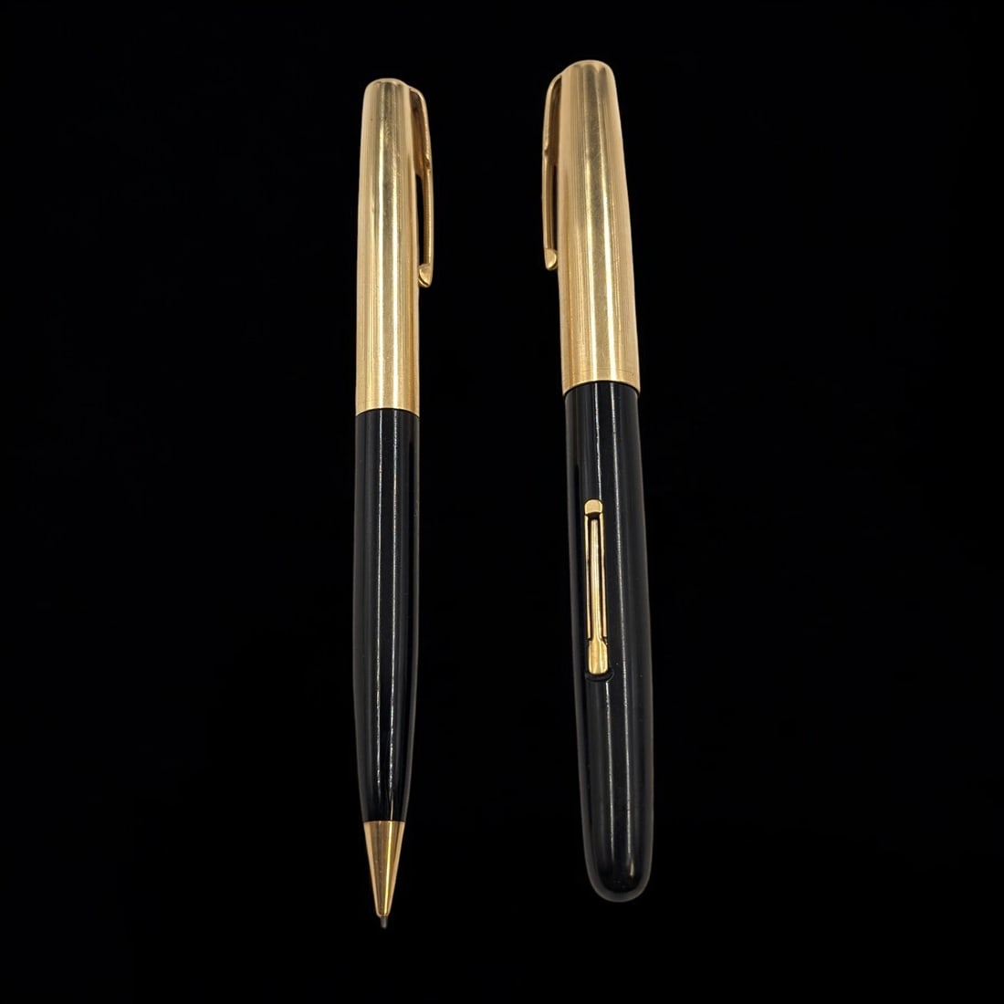French Waterman Stateleigh Fountain Pen And Pencil Set, Both With 14K Gold Caps, Circa 1949 (1 of 19)