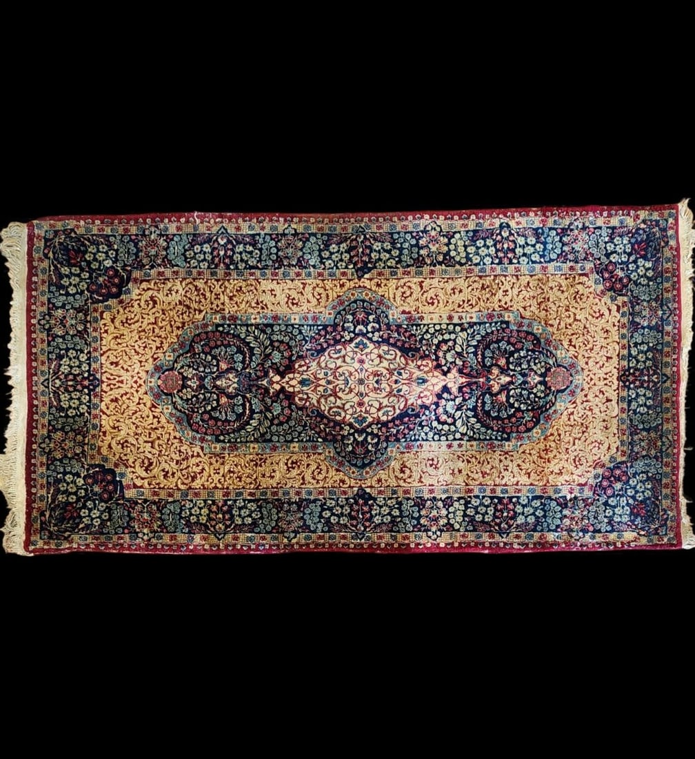 Antique Persian Rug - Sarouk Farahan Rug 8' X 4' #1 Of 2 Rugs: Antique Persian Rug - Sarouk Farahan Rug 8' X 4'. Provenance: Private Central Florida Collector, Same Family For Approx. 100 Years. Please copy and paste the URL link below to review our T