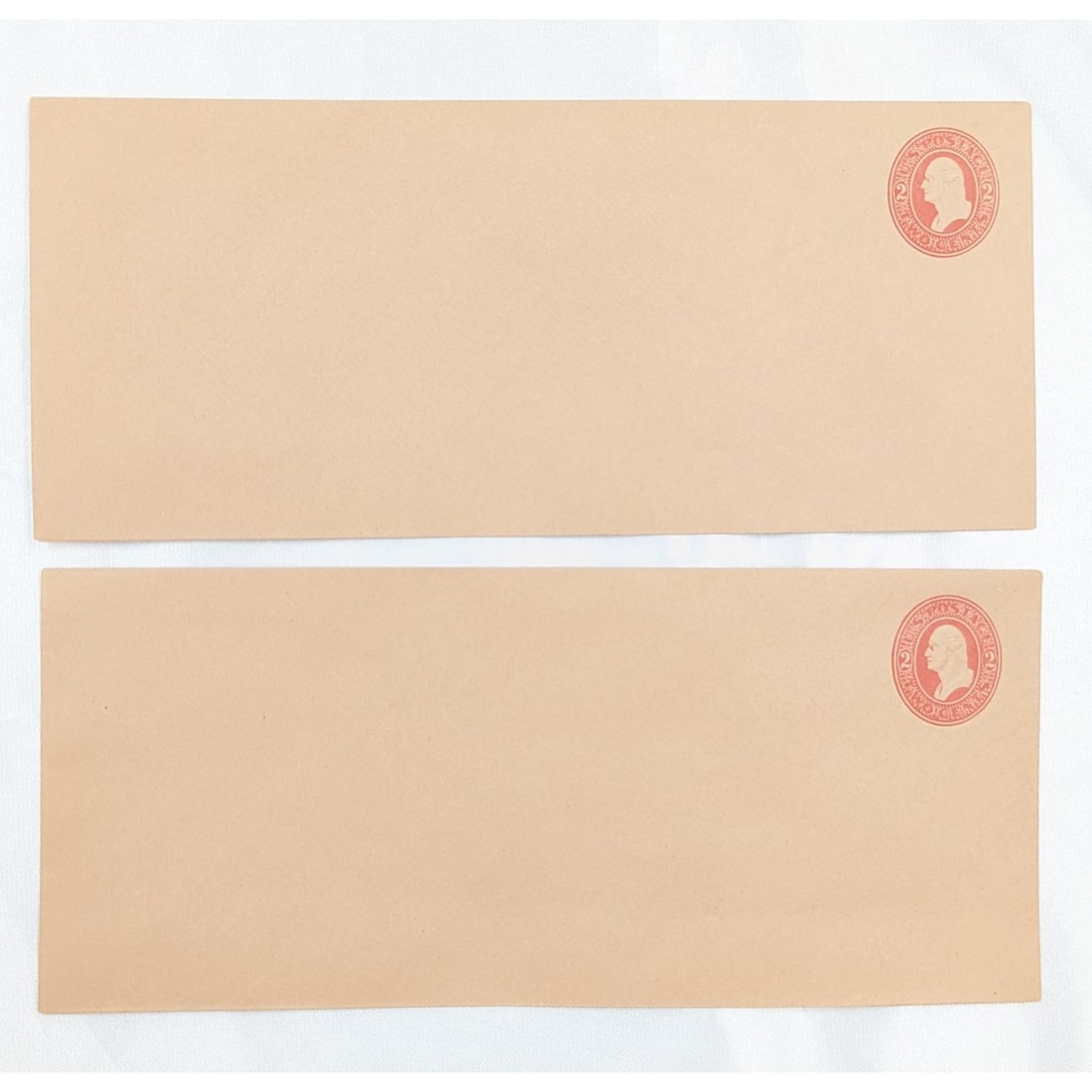 Pair Of Full Sized United States Scott No. U230 Entries With Washington 2-Cent Red, 1931 (1 of 4)