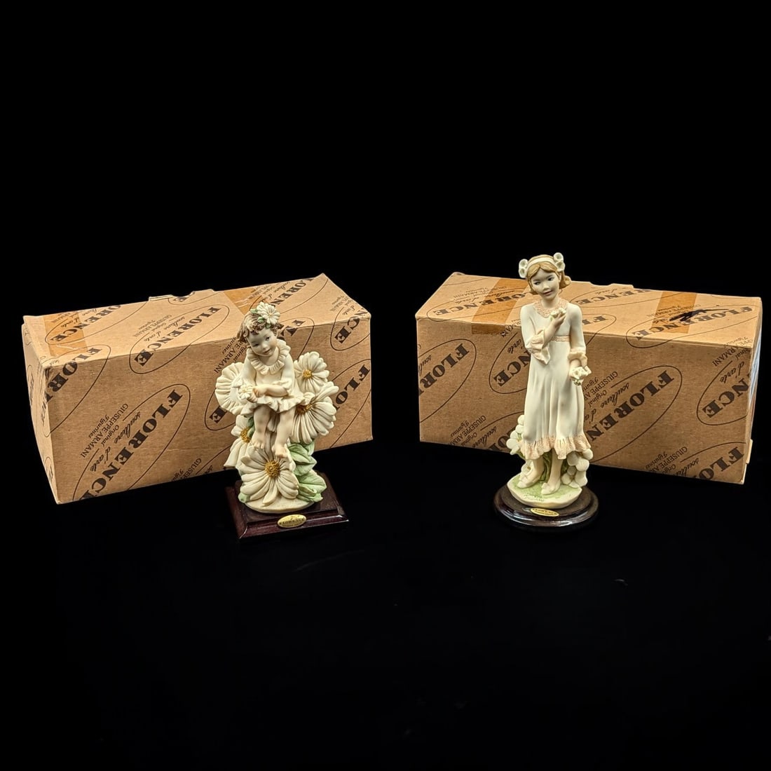 Giuseppe Armani Figurines: "Forget-Me-Not" 1435C And "Babette" 1328C With Original Boxes (1 of 17)