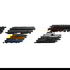 Lot Of 4 Vintage Hornby And Mehano Model Locomotive And Tender: Lot Of 4 Vintage Hornby And Mehano Model Locomotive And Train Cars. Includes a Hornby Ho Santa Fe Scale Diesel Switcher Locomotive, a Mehano Scale Pennsylvania Railroad "Sharknose" Locomotive, a Hornb