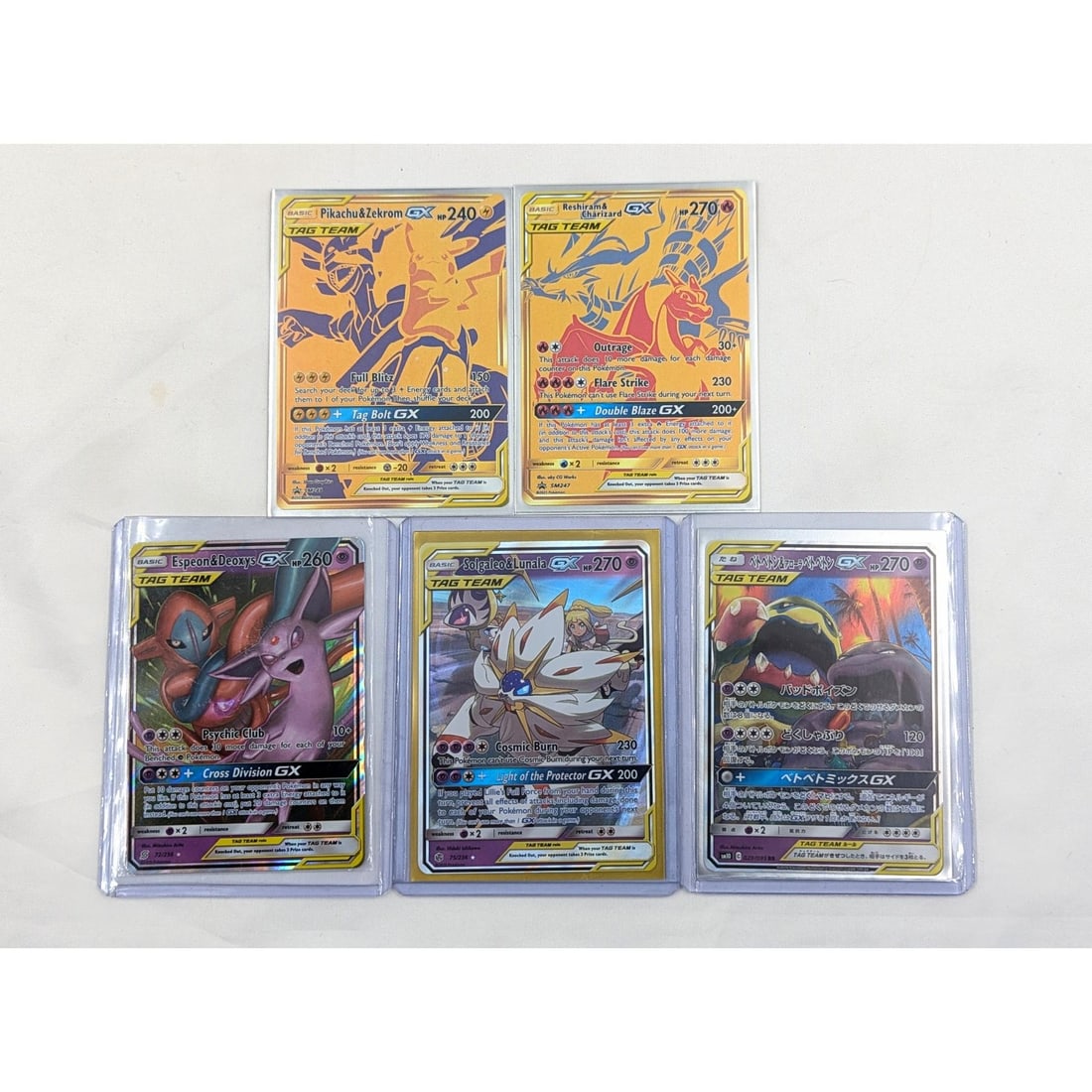 Lot Of 5 Pokemon Tag Team Cards, Near Mint To Lightly Played Condition (1 of 16)