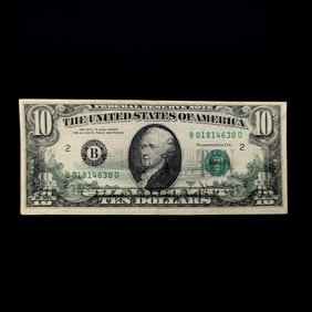 U.S. Currency $10 Bill 1977 Series A Misprint