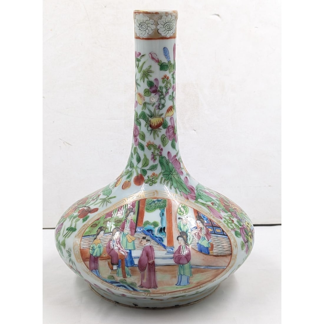 19th Century Chinese Famille Rose Scenic Porcelain Vase, DAMAGED, Please See Pics: 19th Century Chinese Famille Rose Scenic Porcelain Vase, DAMAGED, Please See Pics. Measures approx. 12" X 8 1/2". Please copy and paste the URL link below to review our Terms and Conditio