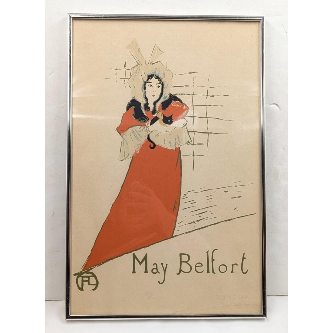 After Henri de Toulouse-Lautrec (French, 1864-1901) Color Print, "May Belfort" (1 of 6)