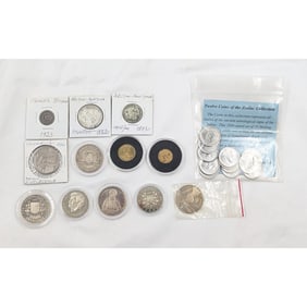 Lot Of 24 European And African Coins