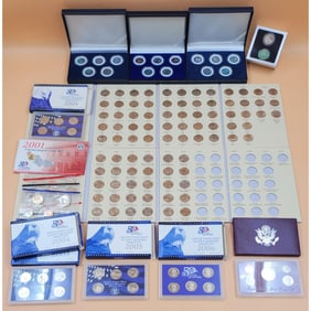 Collection Of United States Proof Sets and Coin Albums