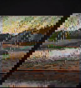 American Harold Harrington Betts 1881-1951 landscape Painting Signed Unframed