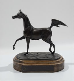 2004 Canadian National Arabian Horse Reserve Championship Bronze Sculpture by Jill Mckinney