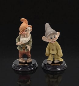 Giuseppe Armani Figurines: Walt Disney's "Sneezy" 914C And "Dopey" 200C With Boxes