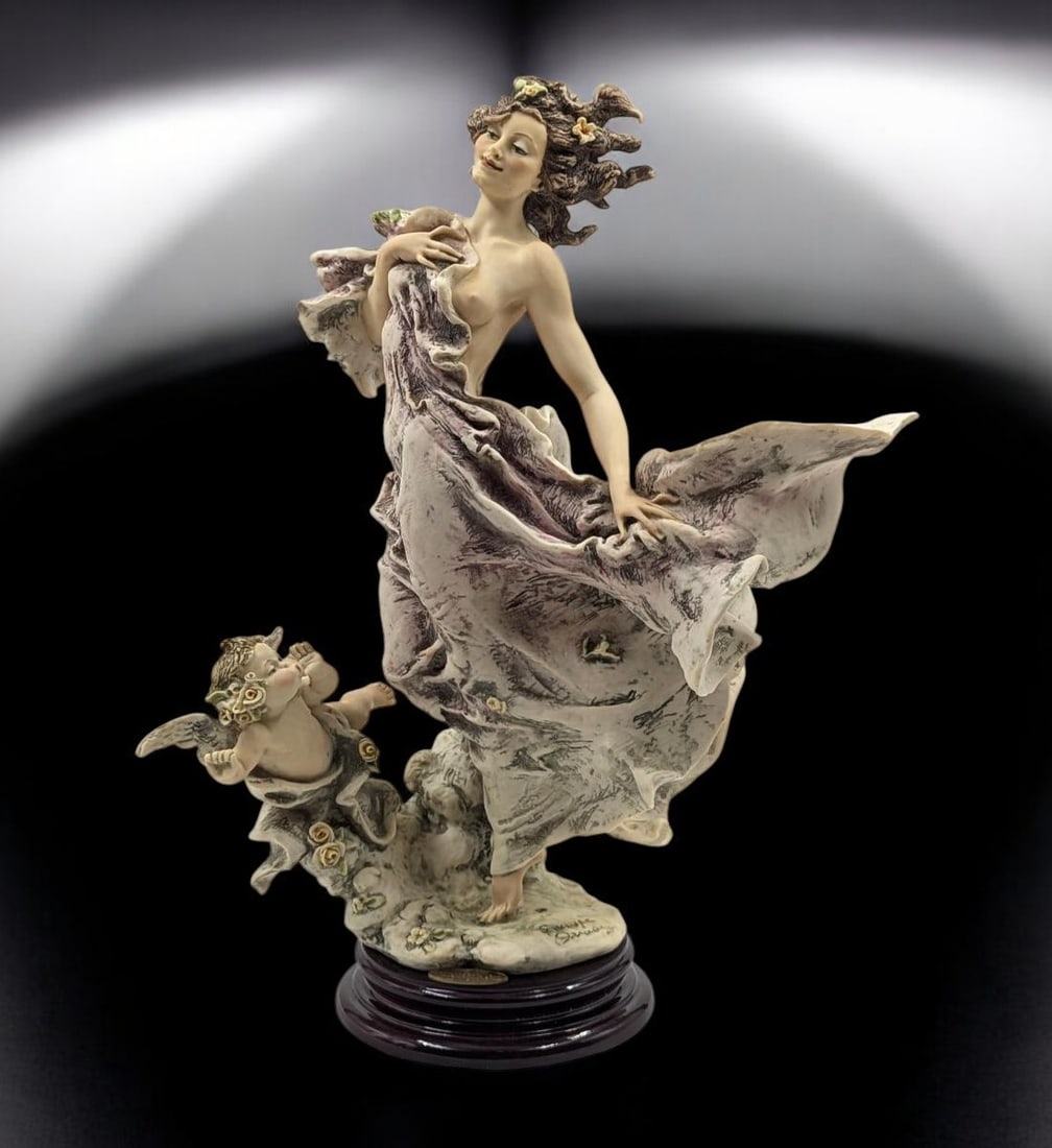 Giuseppe Armani Figurine: "Zephyr" 368C With Original Box: Giuseppe Armani Figurine: "Zephyr" 368C With Original Box. Box measures approx. 11 1/2" X 18" X 15". Provenance: A Single Central Florida Estate. Please copy and paste the URL link below