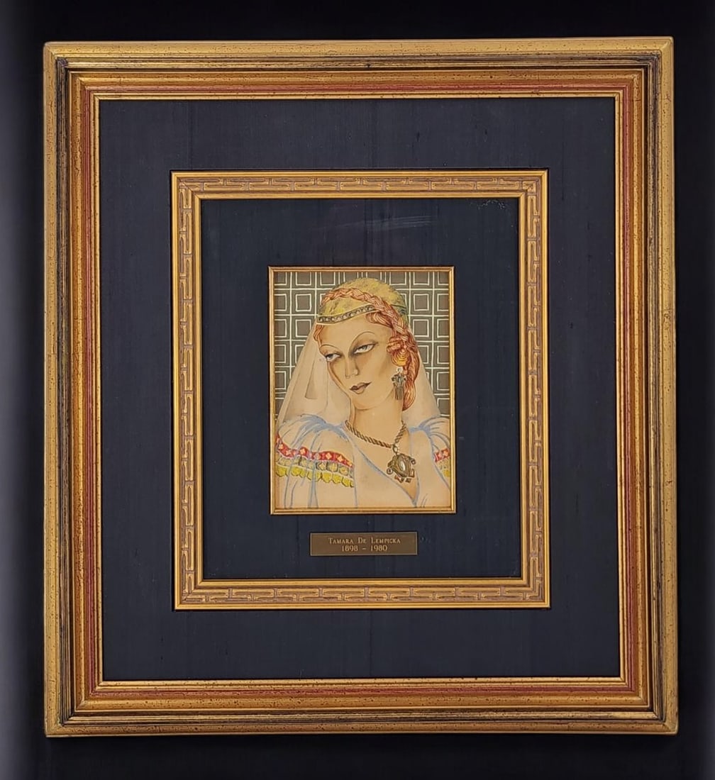 Danish-Gerda Wegener 1885-1940 Portrait Drawing And Hand Colored (1 of 15)