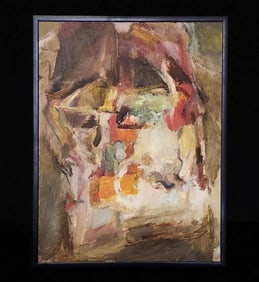 Abstract Expressionist Painting Attributed To Willem de Kooning 1904-1997 Unsigned