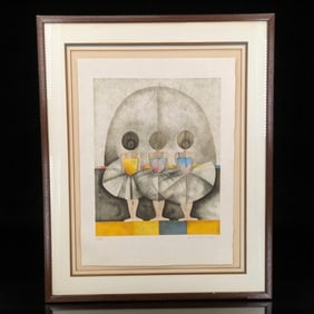 Pencil Signed Graciela Rodo Boulanger Limited Ed. Colored Lithograph, "Les Petit Rats, Ballerinas II