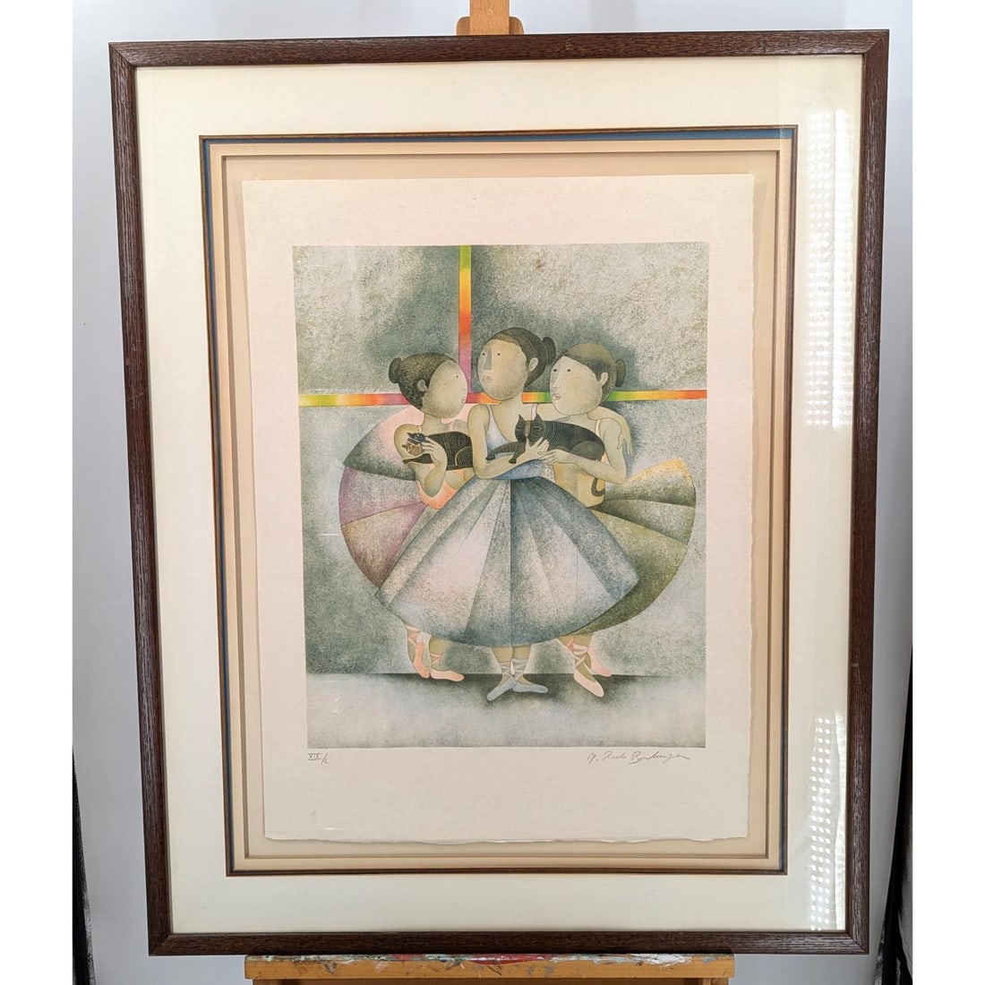 Pencil Signed Graciela Rodo Boulanger Limited Ed. Colored Lithograph, "Les Petit Rats": Pencil Signed Graciela Rodo Boulanger Limited Ed. Colored Lithograph, "Les Petit Rats". Measures approx. 40 1/2" X 32 1/2", Sight measures approx. 29 1/2" X 22". Provenance: A Single Central Florida E