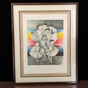 Pencil Signed Graciela Rodo Boulanger Limited Ed. Colored Lithograph, "Les Petit Rats"