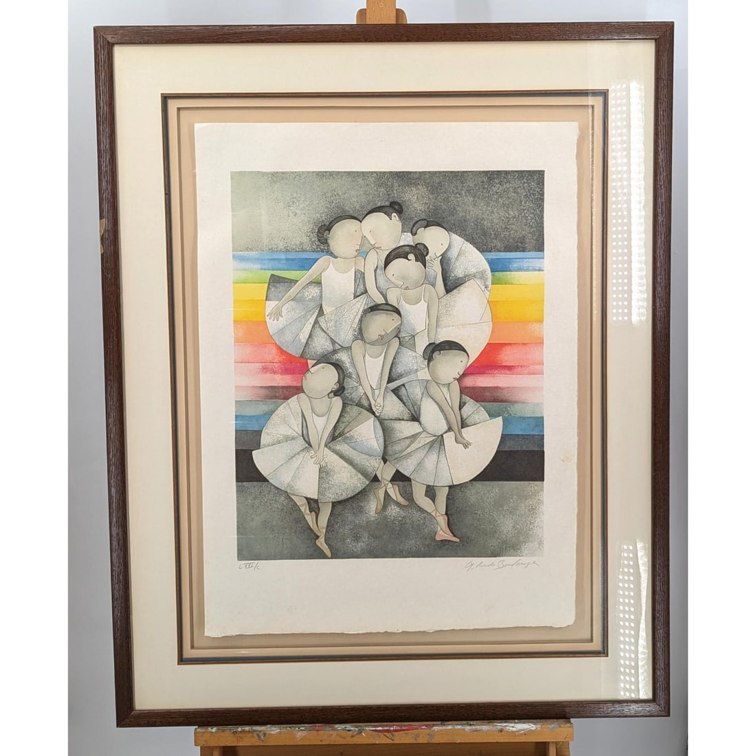 Pencil Signed Graciela Rodo Boulanger Limited Ed. Colored Lithograph, "Les Petit Rats": Pencil Signed Graciela Rodo Boulanger Limited Ed. Colored Lithograph, "Les Petit Rats". Measures approx. 40 1/2" X 32 1/2", Sight measures approx. 29 1/2" X 22". Provenance: A Single Central Florida E