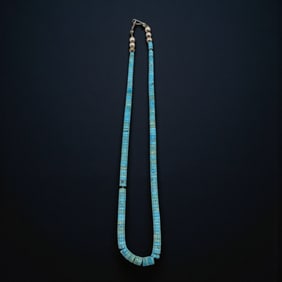 Vintage Santo Domingo Turquoise Necklace by "Paulito"