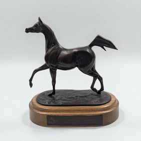 2006 Canadian National Arabian Horse Reserve Championship Bronze Sculpture by Jill Mckinney