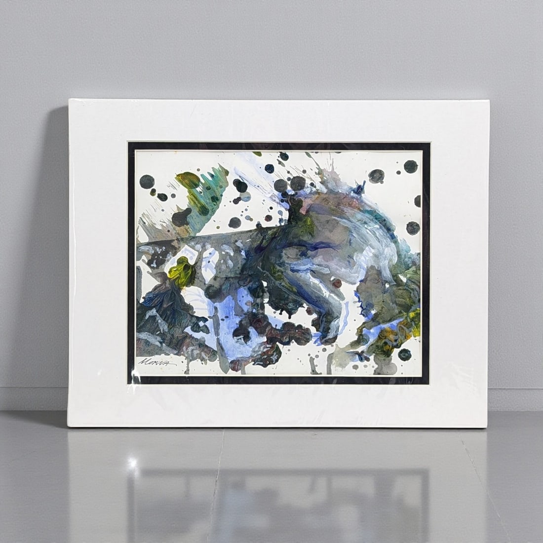 Signed Florida Artist Morna Strengholt Abstract Oil And Watercolor On Paper Painting (1 of 6)