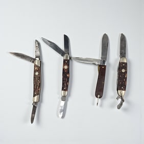 Lot Of 4 Vintage Boker USA Folding Pocket Knives