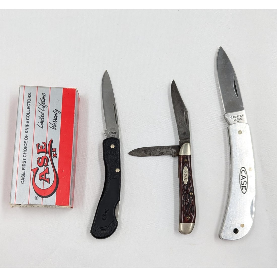 Lot Of 3 Vintage Case XX Folding Pocket Knives, One With Box (1 of 18)