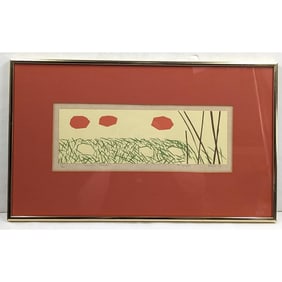 Limited Ed. 11/20 "Summer Clouds" Abstract Serigraph, Pencil Signed "Emery", Dated 1973