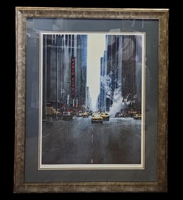 Pencil Signed Joseph Correale (American, 1926-2015) Limited Ed. Serigraph "RADIO CITY"