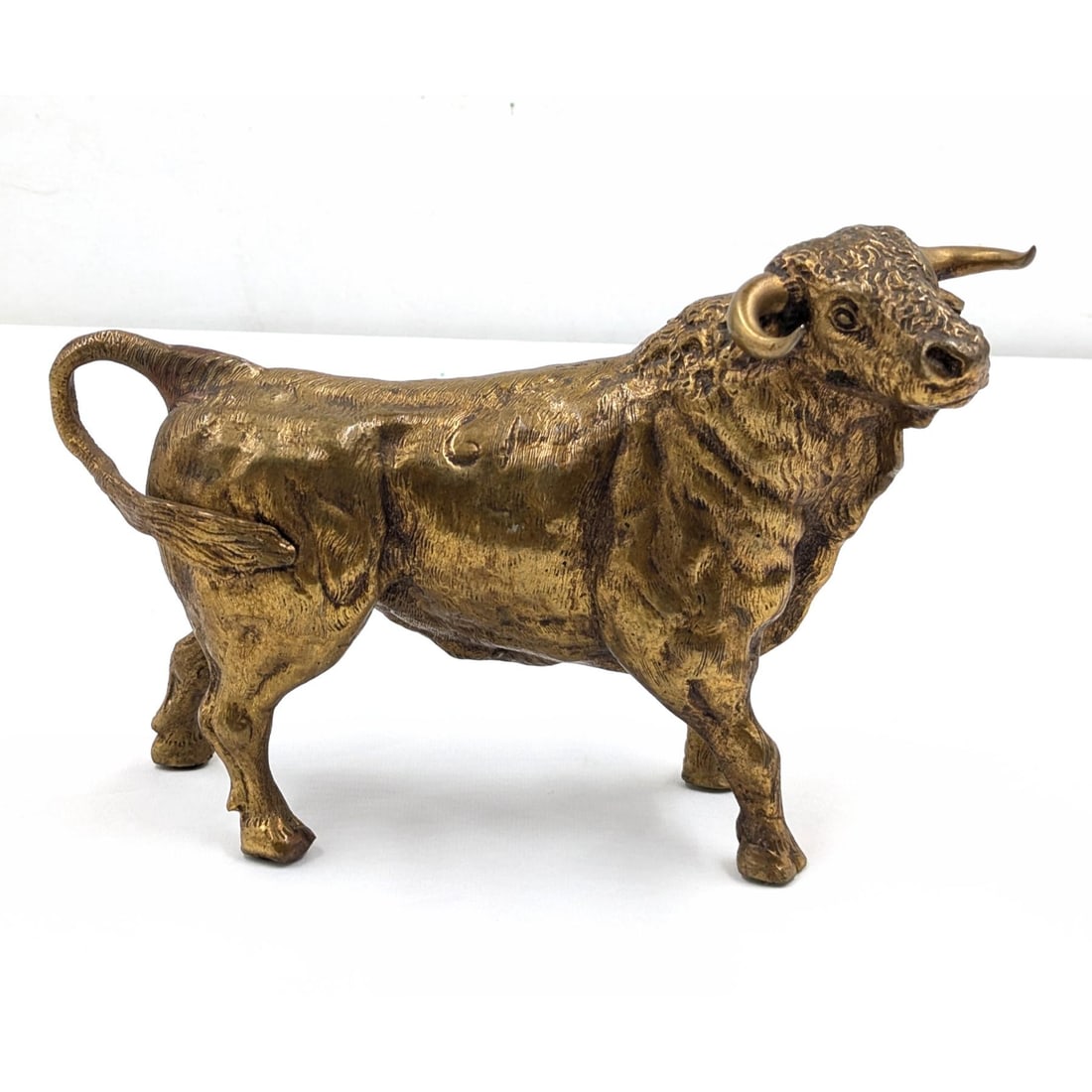 A Finely Casted Brass Bull Sculpture (1 of 11)