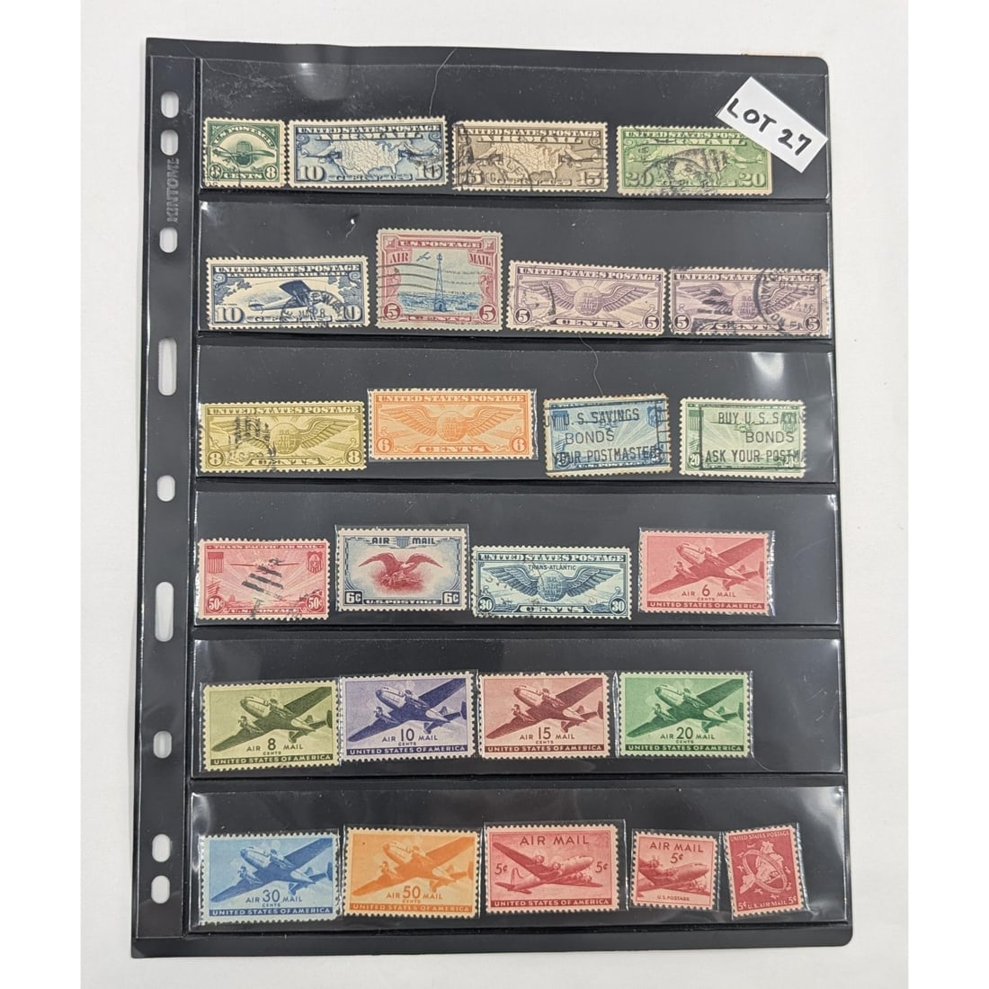 Lot Of 46 Early 20th Century United States Air Mail Stamps (1 of 9)