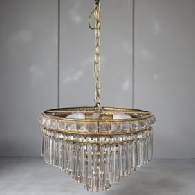 Mid Century Modern Crystal Chandelier