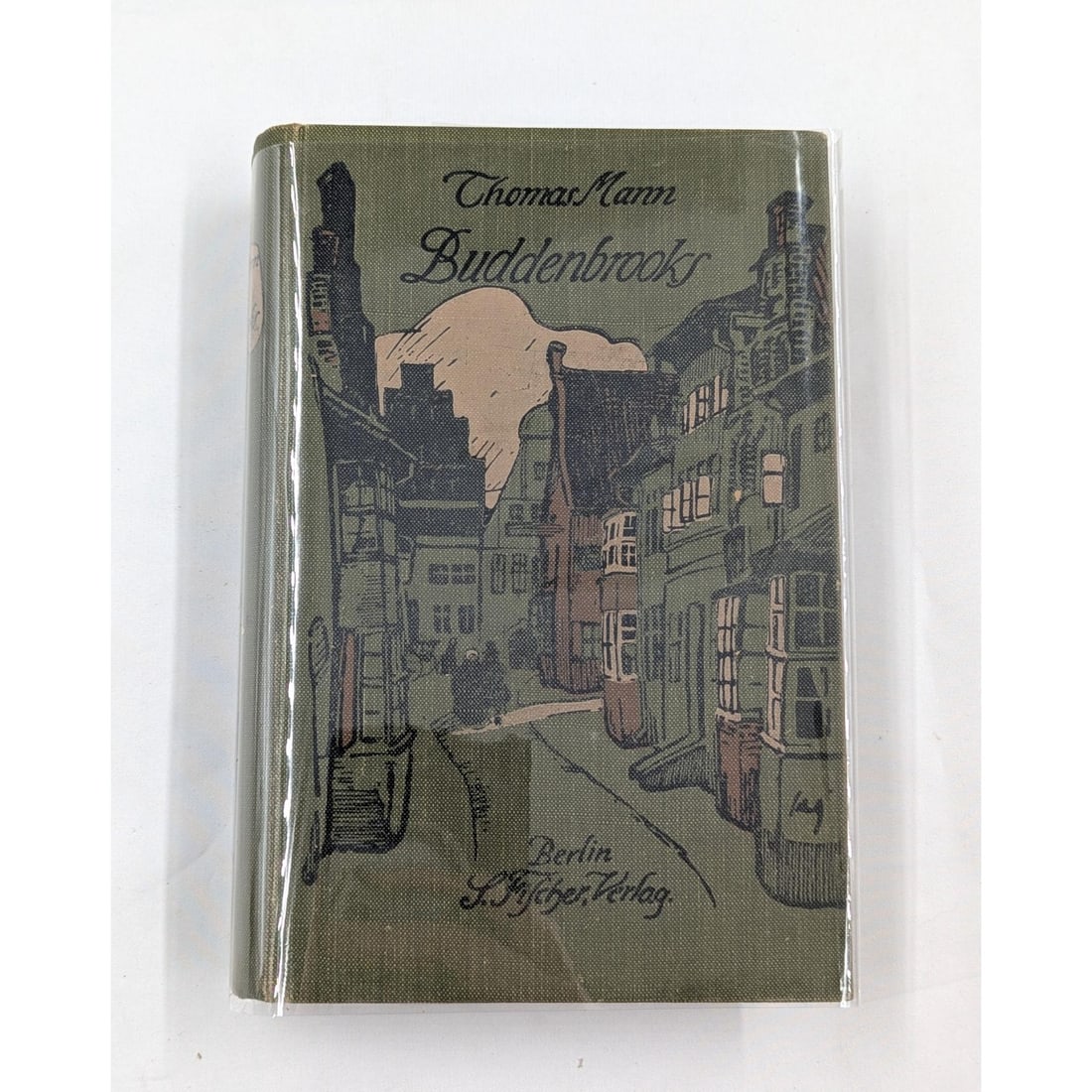 Buddenbrooks by German Novelist Thomas Mann (1875-1955), Dated 1916, With Carboard Cover: Buddenbrooks by German Novelist Thomas Mann (1875-1955), Dated 1916, With Carboard Cover. Case measures approx. 7 1/2" X 5 1/4" X 1 1/2". Please copy and paste the URL link below to review