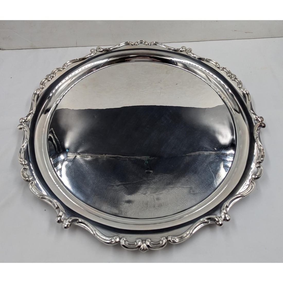 German Modernist Eugen Ferner Large Silver Plated Circular Serving Tray (1 of 11)