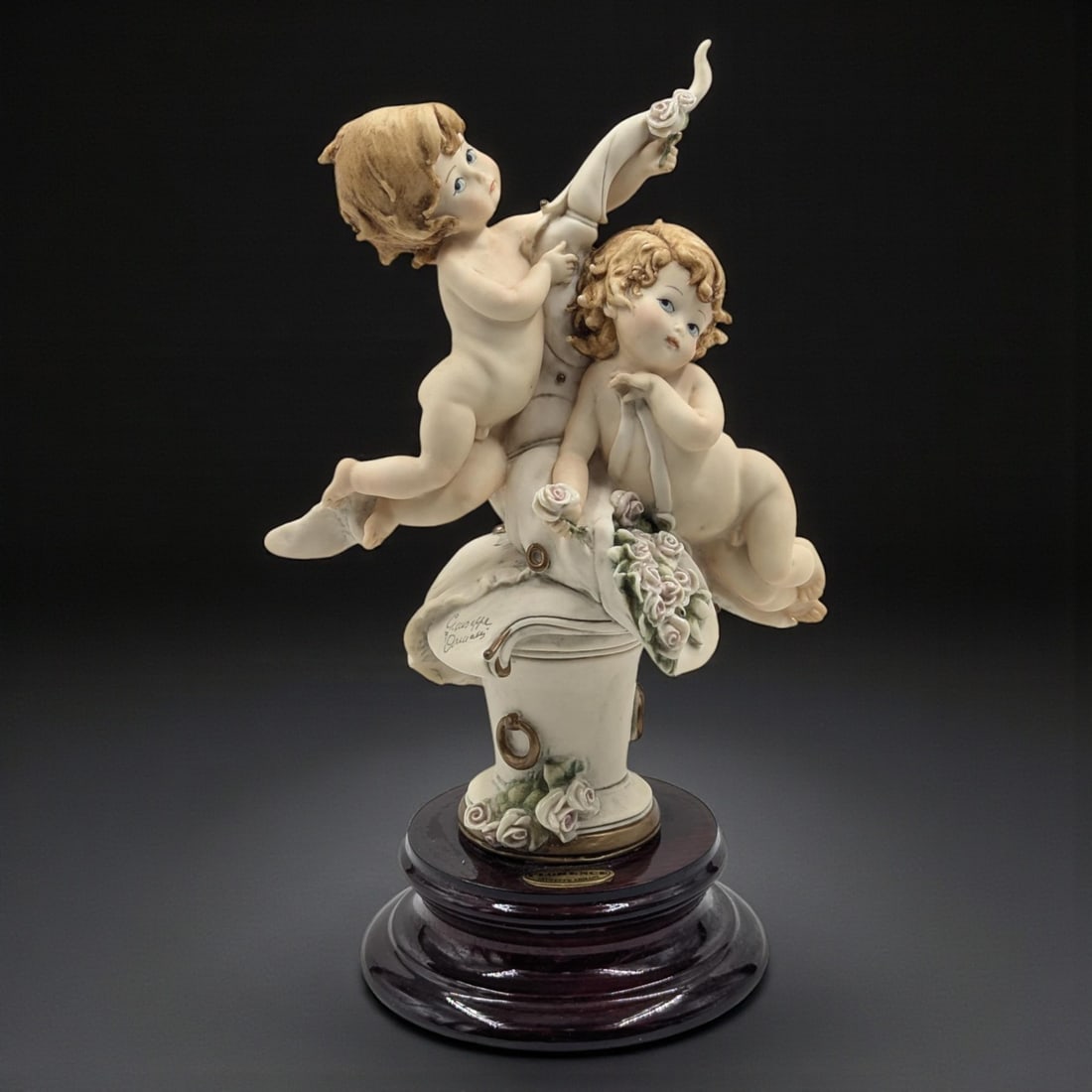Giuseppe Armani Figurine: "Cherubs With Flowers" 186C With Original Box (1 of 13)