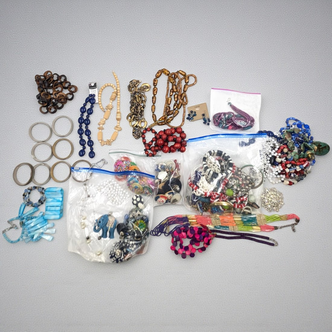 Large Lot Of Assorted Costume Jewelry: *** DUE TO THIS LOT BEING JEWELRY IT MUST BE PAID VIA BANK WIRE TRANSFER, ZELLE OR CERTIFIED CHECK.*** Large Lot Of Assorted Costume Jewelry. PLEASE NOTE, there are broken pieces of jewelry in this lo