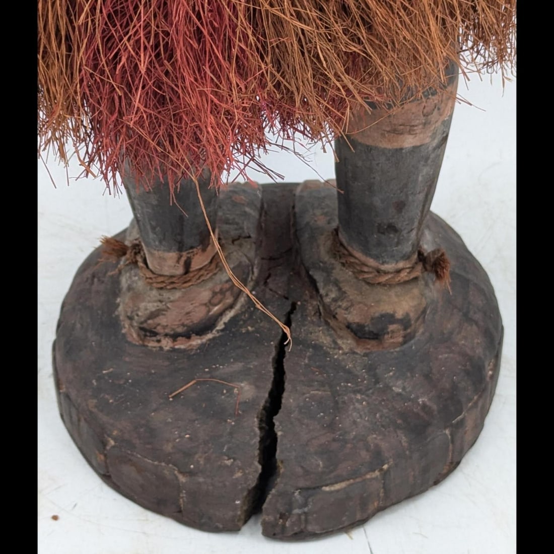 Large Antique Papua New Guinean Carved Wood Tribal Ancestor Figure With Headdress, Sepik River - 11