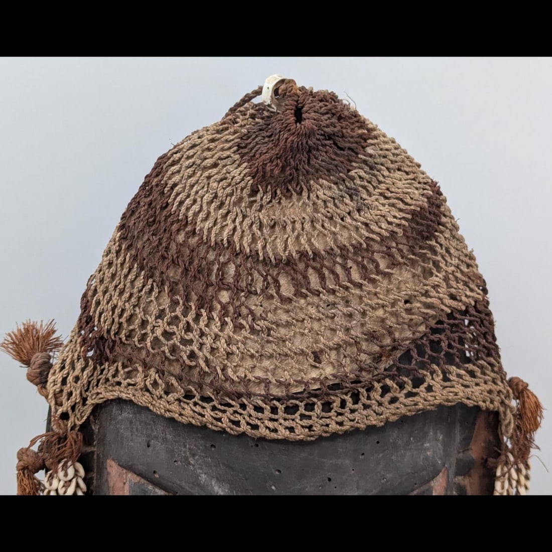 Large Antique Papua New Guinean Carved Wood Tribal Ancestor Figure With Headdress, Sepik River - 3